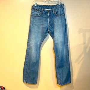 Levi’s 514 leather trim
